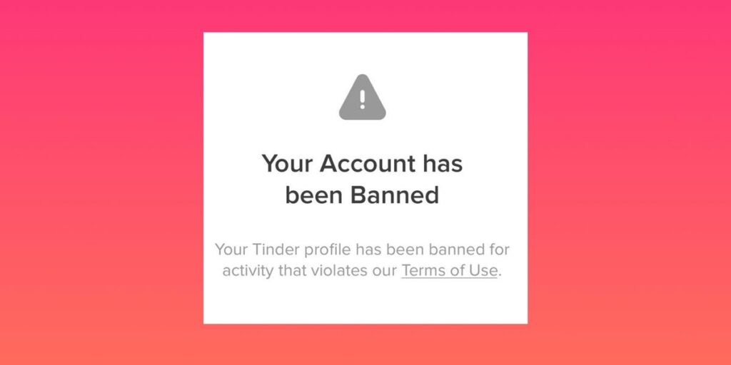 Tinder Account Suspended
